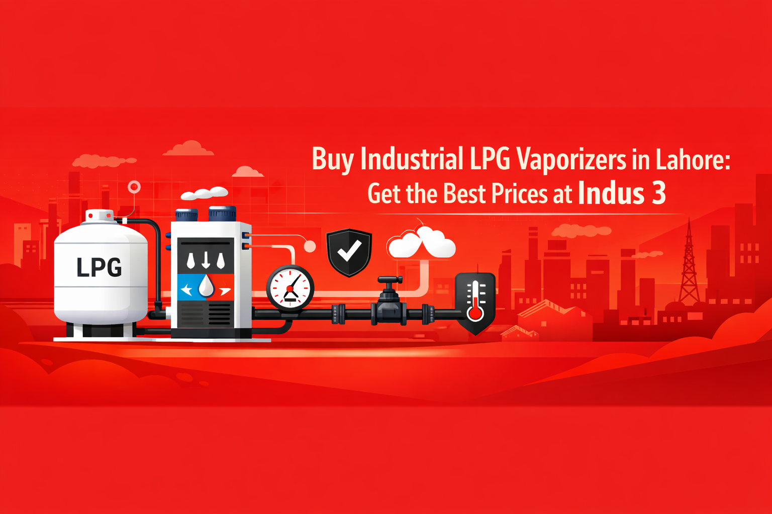 Industrial LPG vaporizers Lahore for factories, boilers, and commercial gas systems in Pakistan