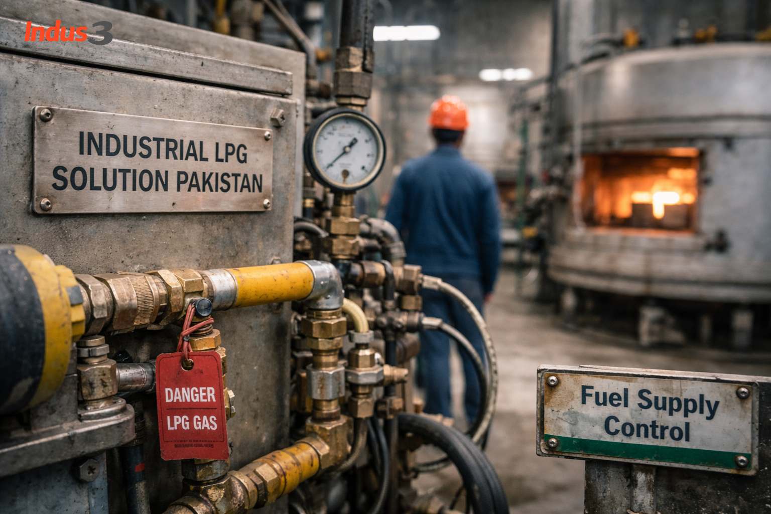 Industrial LPG solution Pakistan infrastructure supplying fuel to ceramic kiln production line