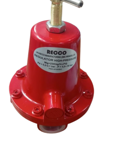 RECCO LPG high-pressure regulator red 1/2 inch for industrial gas and burner systems